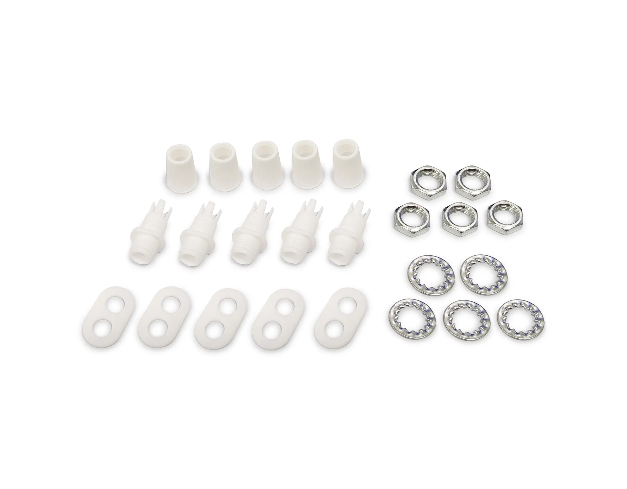 Hayes 1.4cm 5pcs Compression Cable Grip Pack White D0835WH  Deco Hayes Accessories